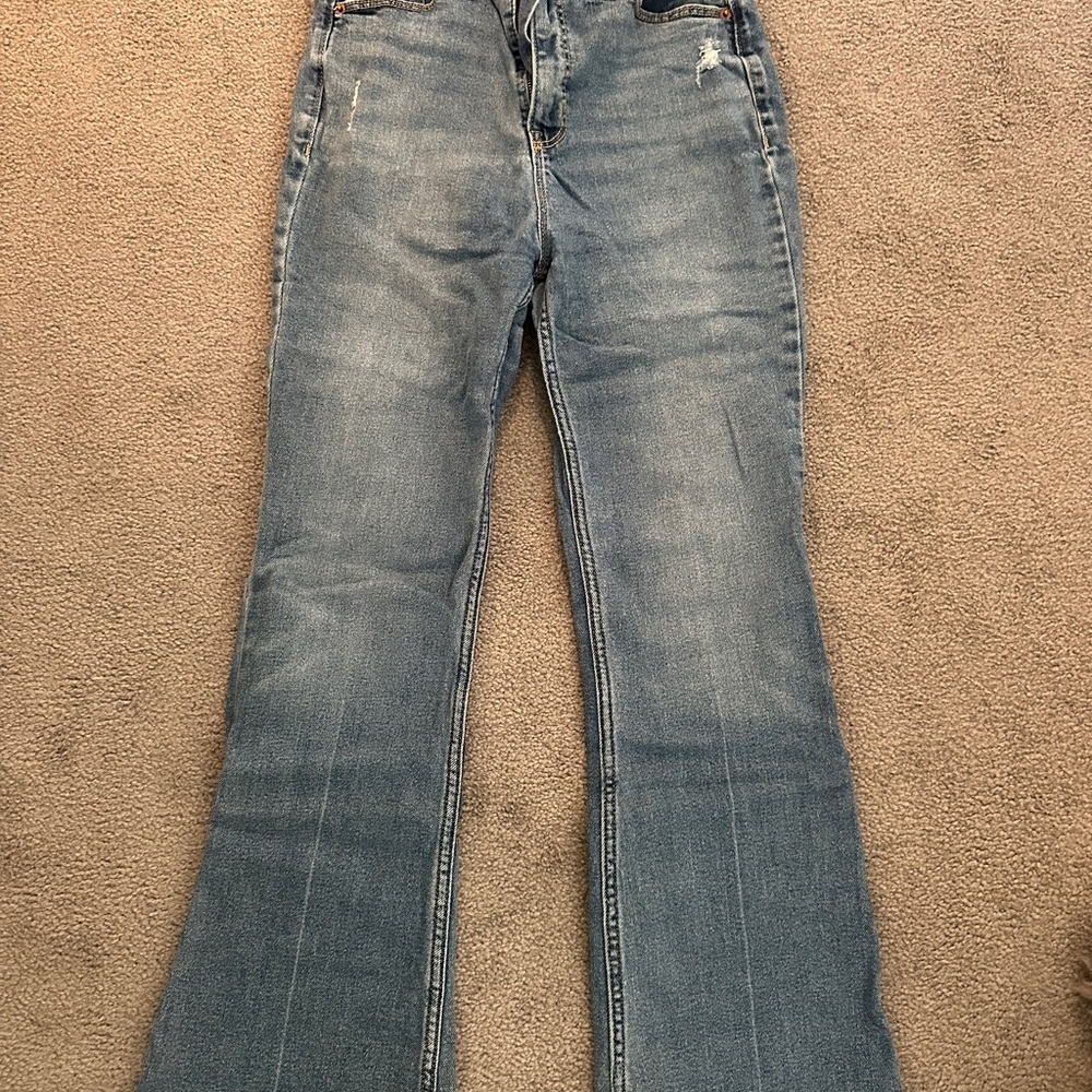 Old Navy Blue Flare Wide Leg Denim